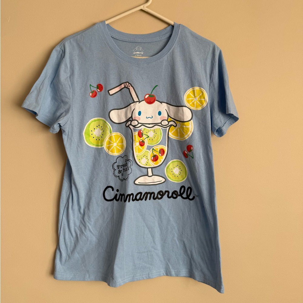 Cinnamoroll By Sanrio Blue Women’s Graphic T-shirt Large